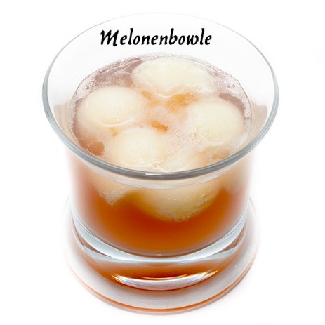 Partygetränk - Melonenbowle im Glas